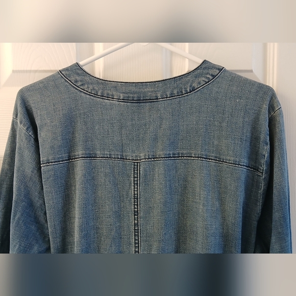 Lane Bryant Denim Chambray Long Sleeve Jumper Jumpsuit – Size 16 – NWT - Picture 13 of 16